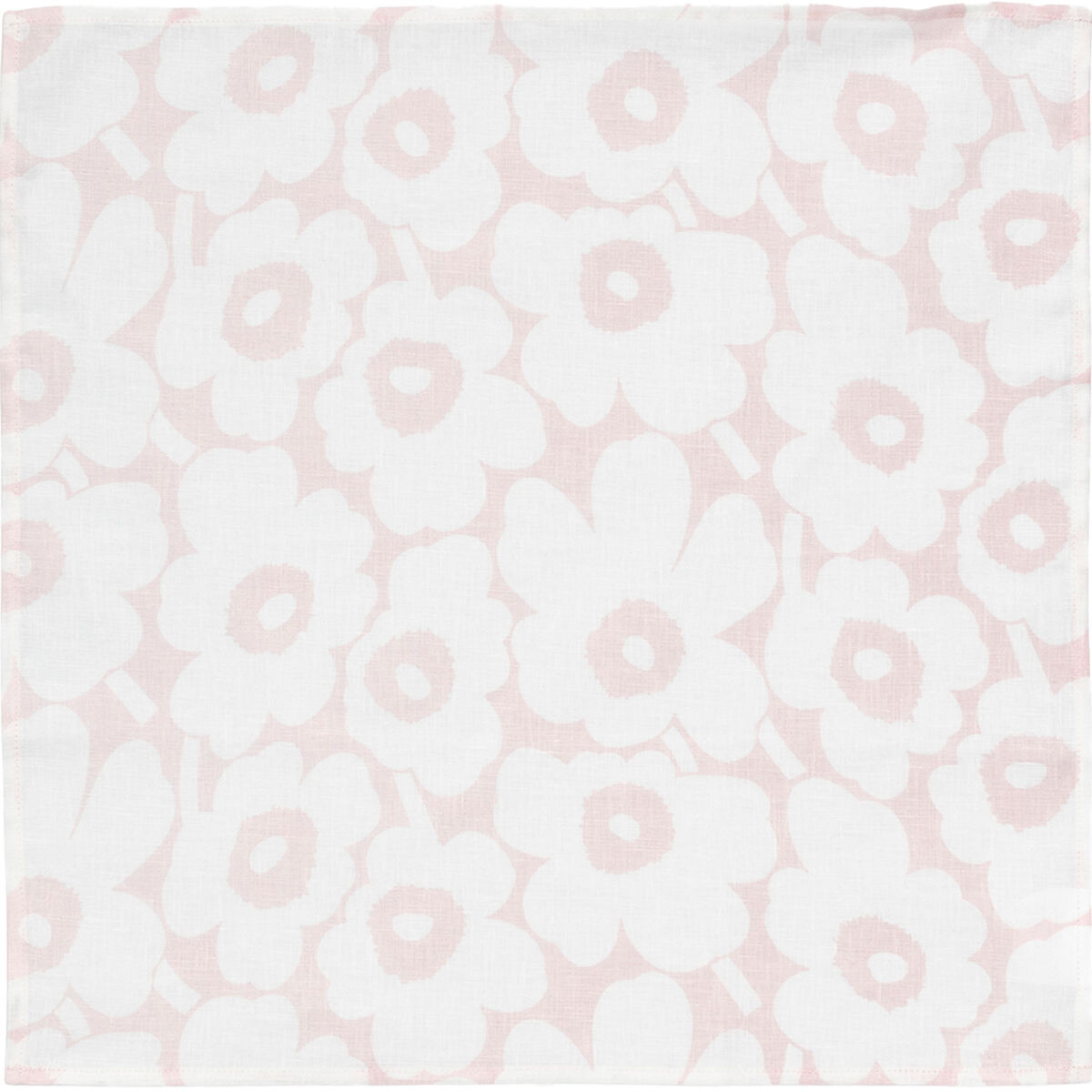 Mini Unikko serviet, hvid/rosa