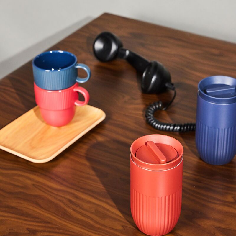 Inka-mugg 27 cl, vinröd