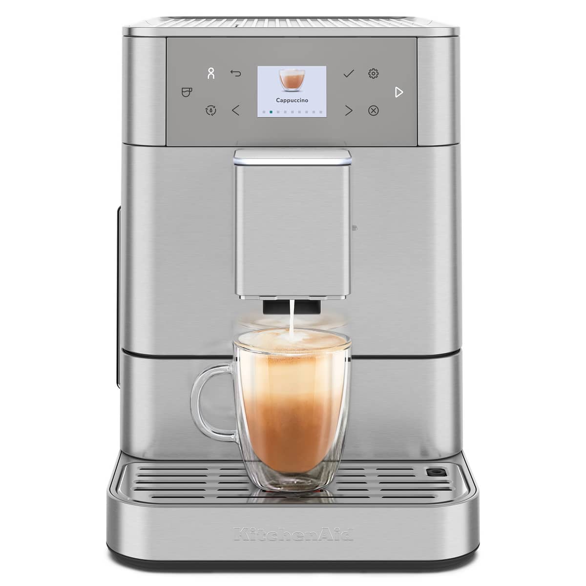 KF6 espressomaskin, rostfritt stål
