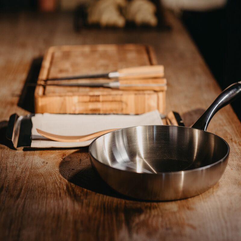 Skærebræt i eg med rille, 60x40x5 cm