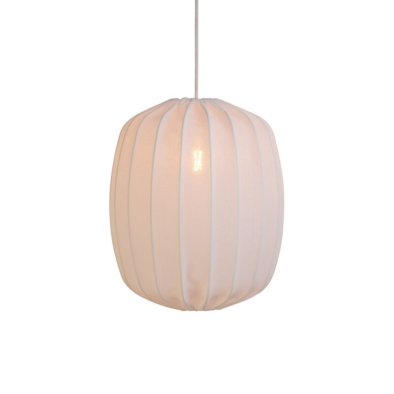 Prisma loftslampe i hør 25 cm, hvid