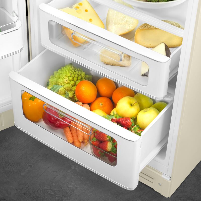 Smeg FAB30LCR6 Jääkaappi/Pakastin 172cm Saranointi vasemmalla Creme