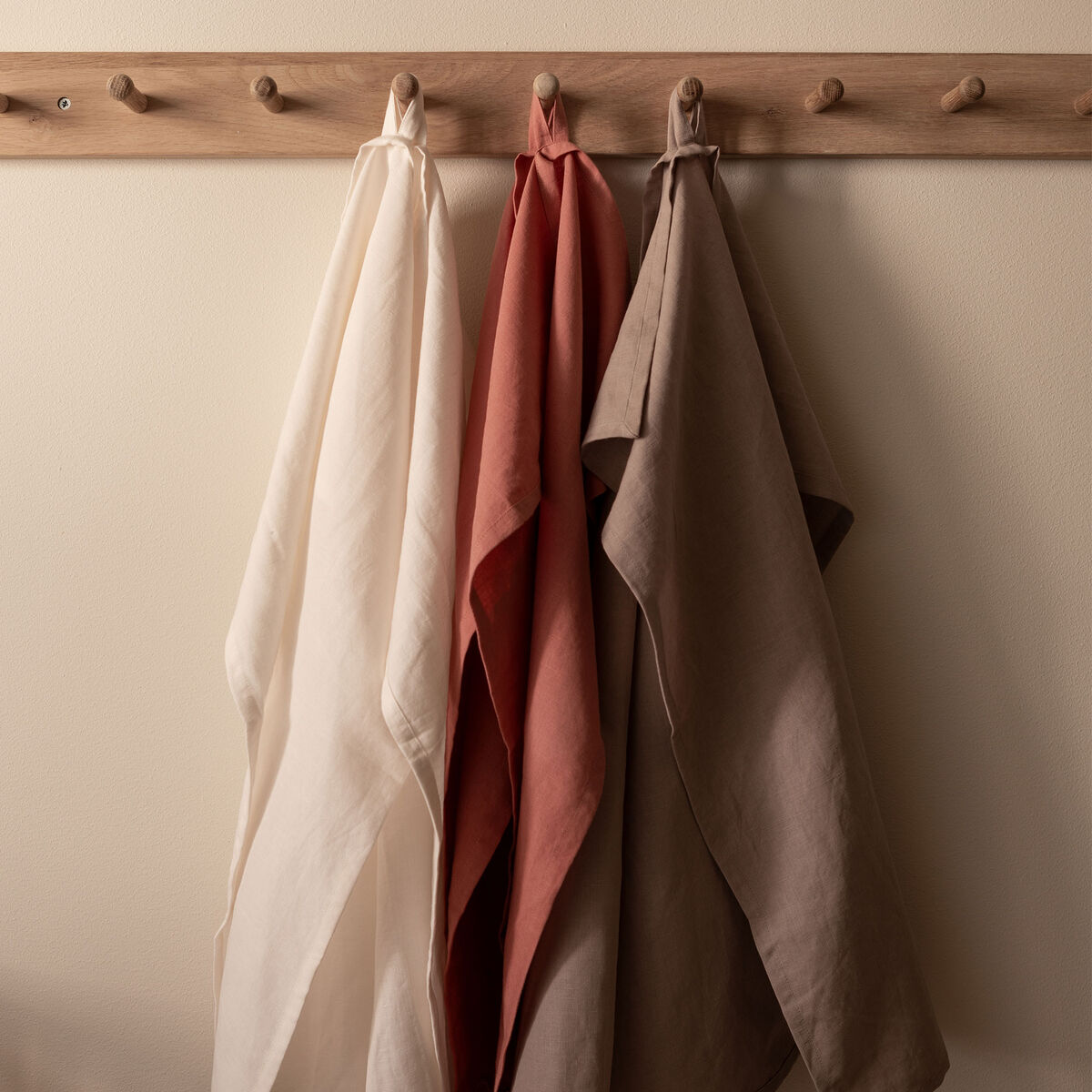 Decotique Sienna Kjøkkenhåndkle lin 70x50 cm 2-pakning, taupe