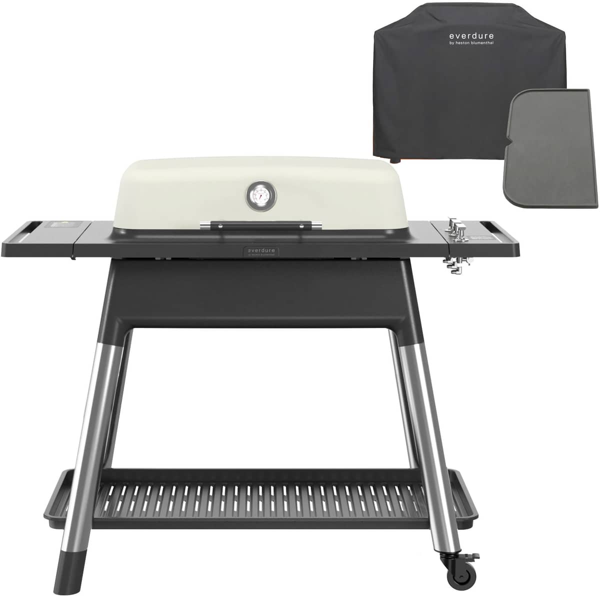 Furnace gasgrill + grillbetræk & grillplade, mat stone