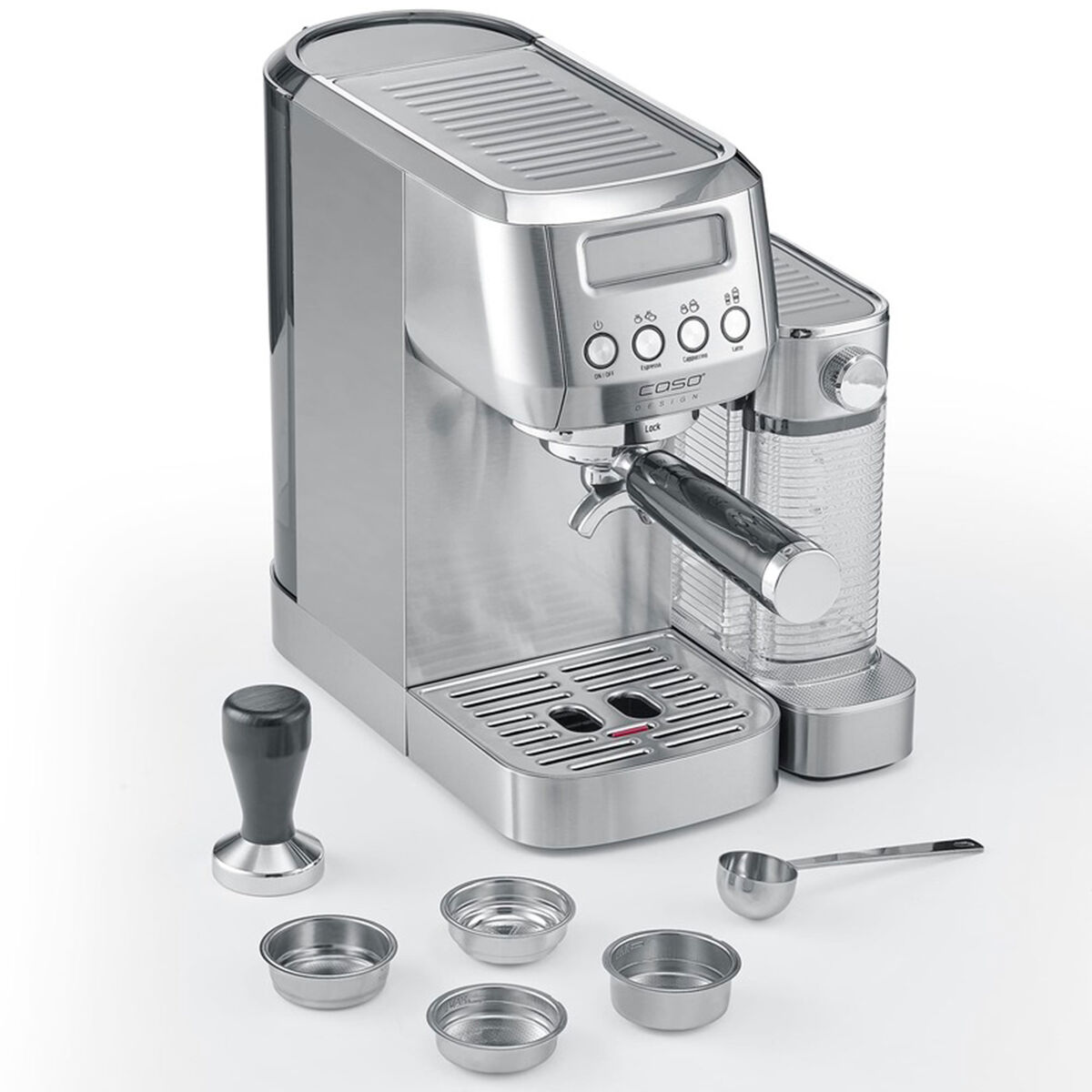 Caso Gourmet Latte Espressomaskine, sølv