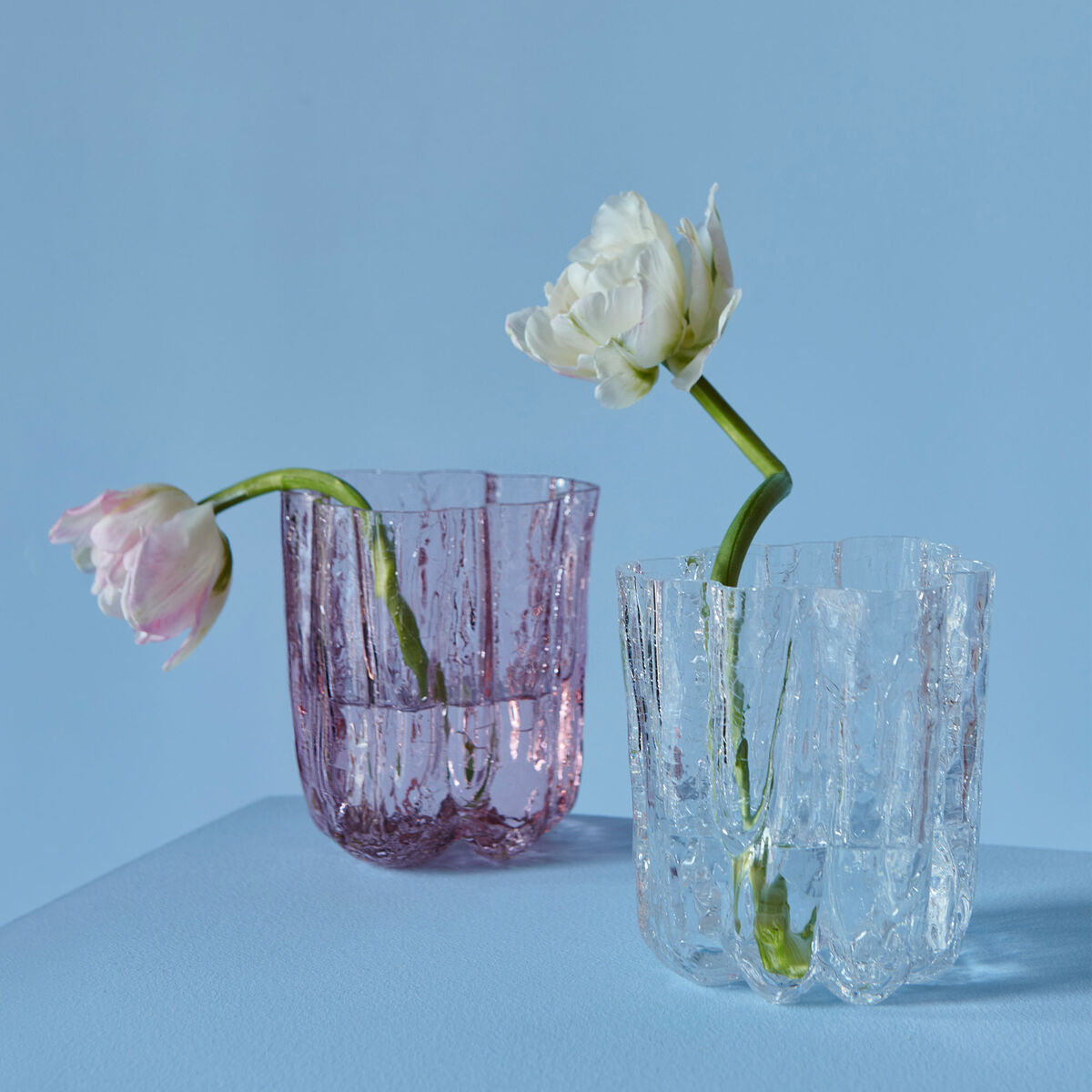 Crackle vase 12,1 cm, rosa