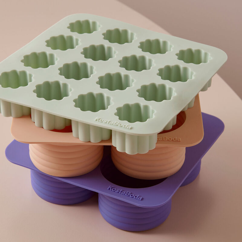 Kosta Boda Viva Iskubsform 4 stk, rosa