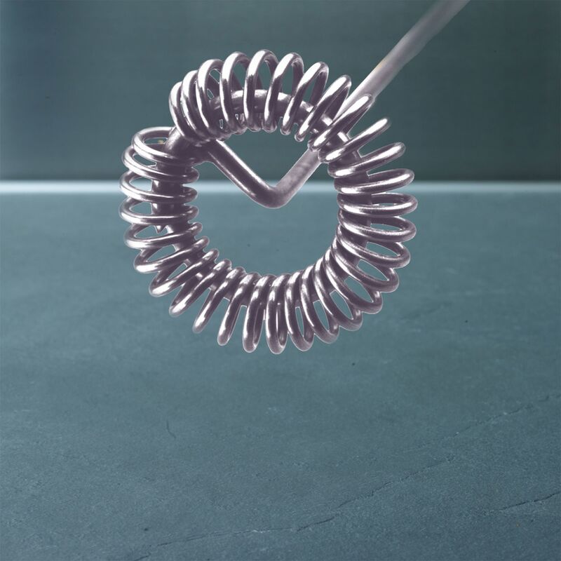 Mjölkskummare med hållare, röd