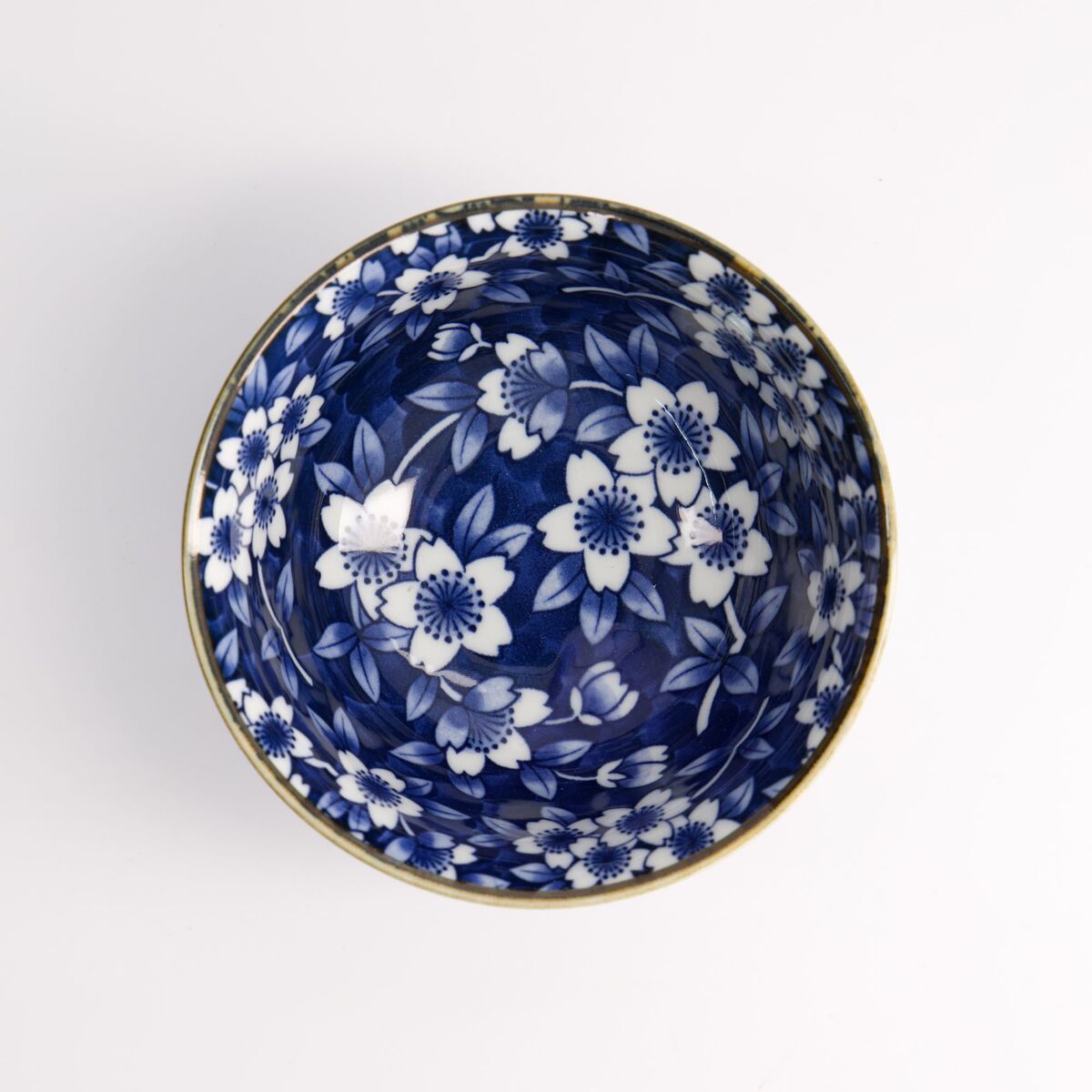 Blue Sakura skål Ø13 cm, blå/hvid