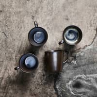 RAW Mugg med öra 6 st. Metallic Brown