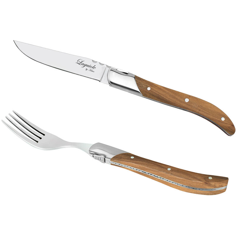 Biffbestikk i gaveeske 12 deler, oliventre