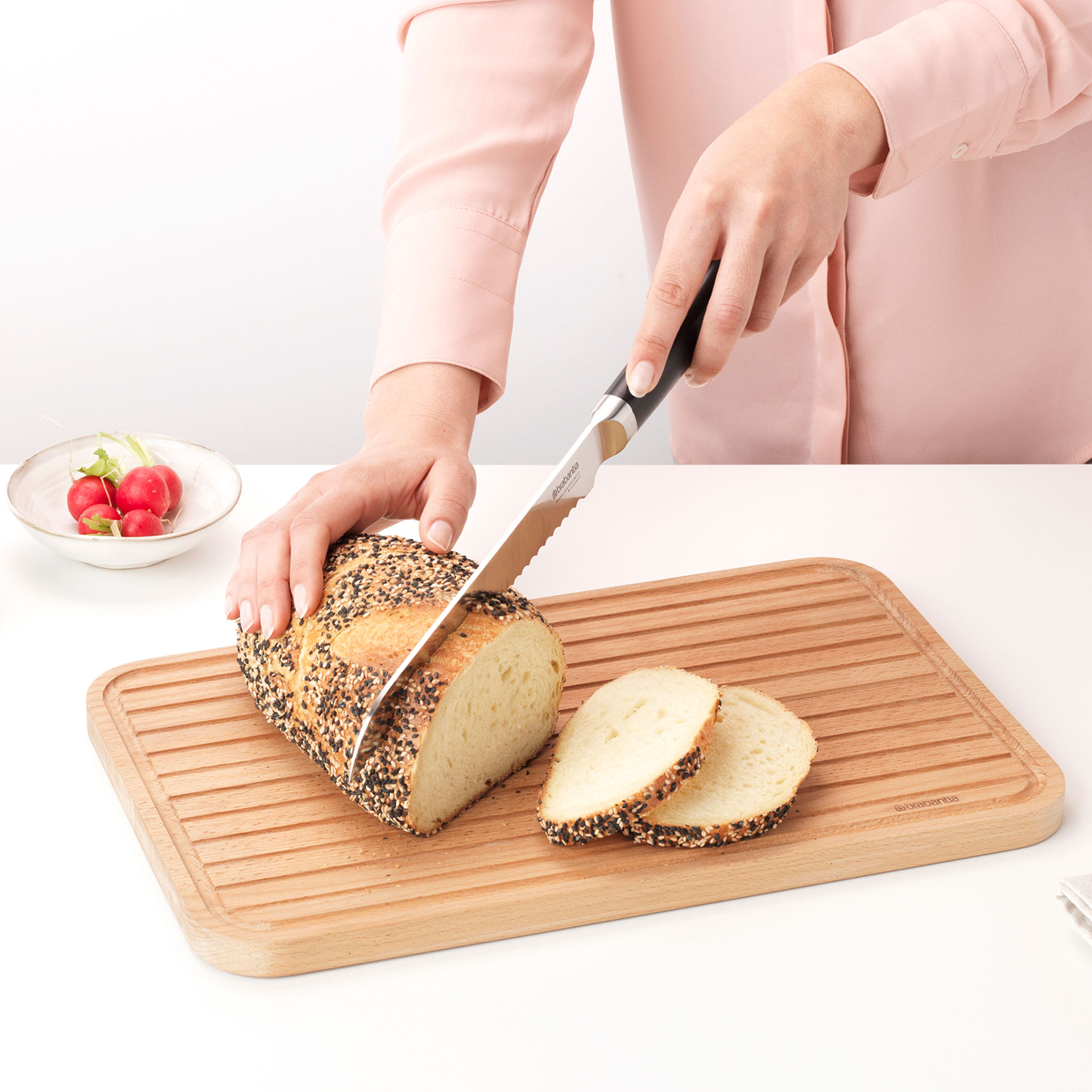 Profile skærebræt til brød, bøg