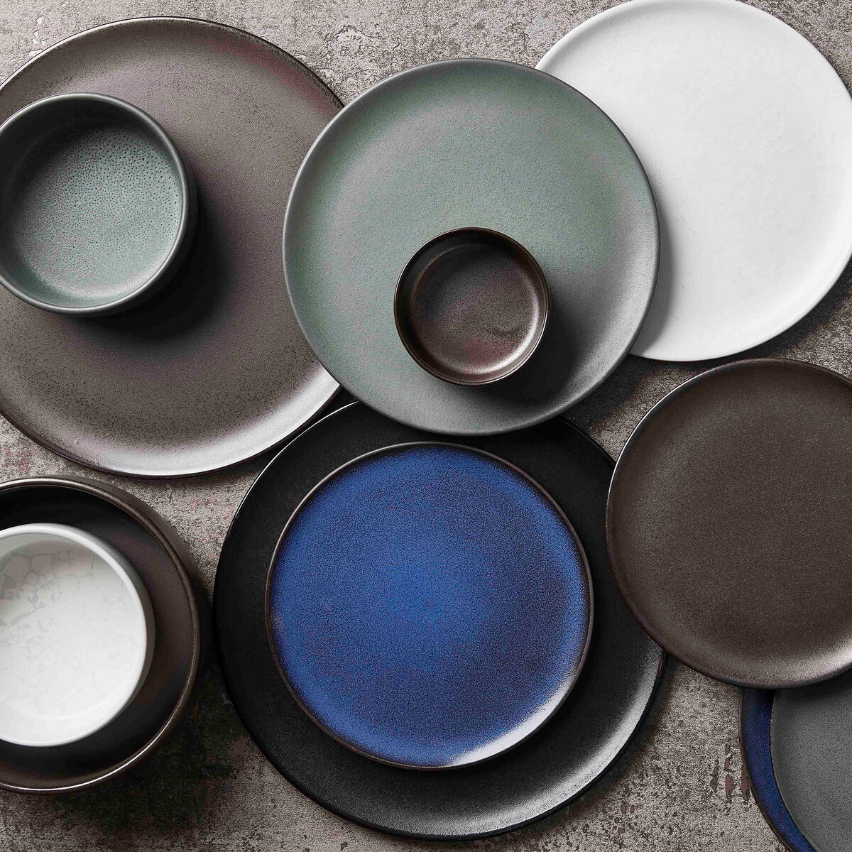 middagstallrik 28 cm, 6 st, titanium black