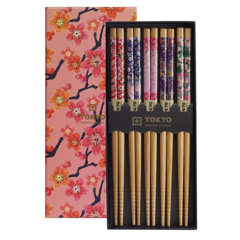 Syömäpuikot lahjasetti 5 paria, sakura