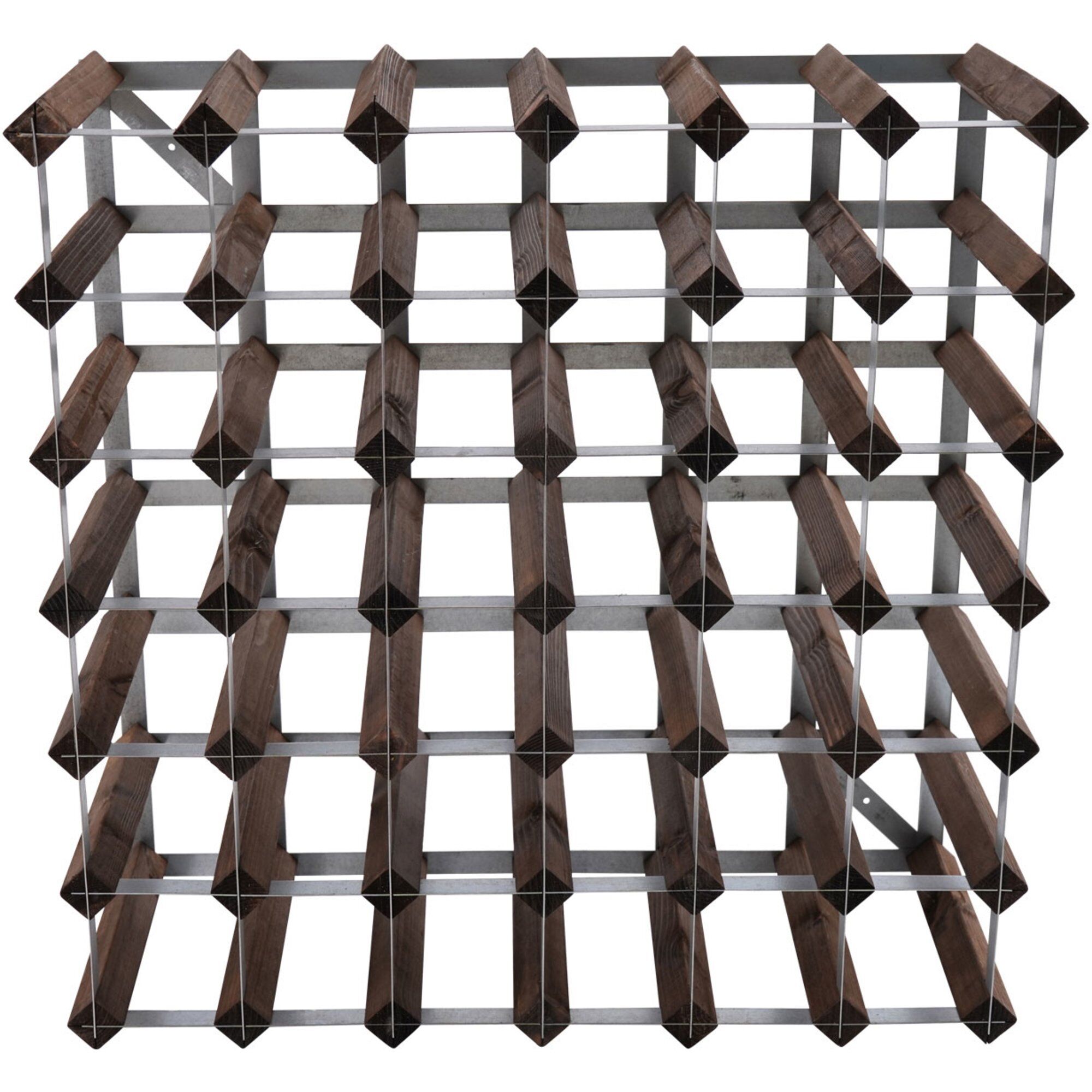 Alternativ bild 1 för Traditional Wine Racks Vinställ Påbyggnadsbart 42 Flaskor Dark oak