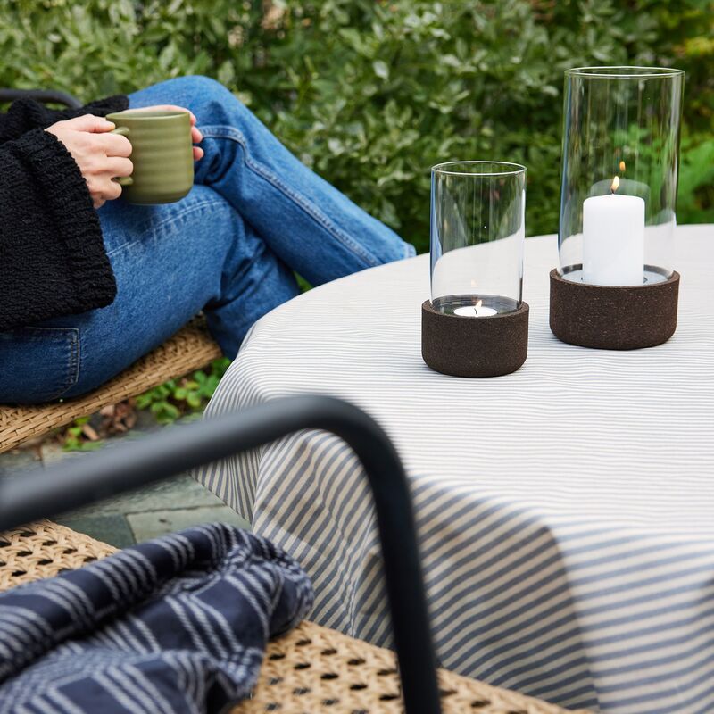 Ella vaxad duk 150x250 cm, grå/beige