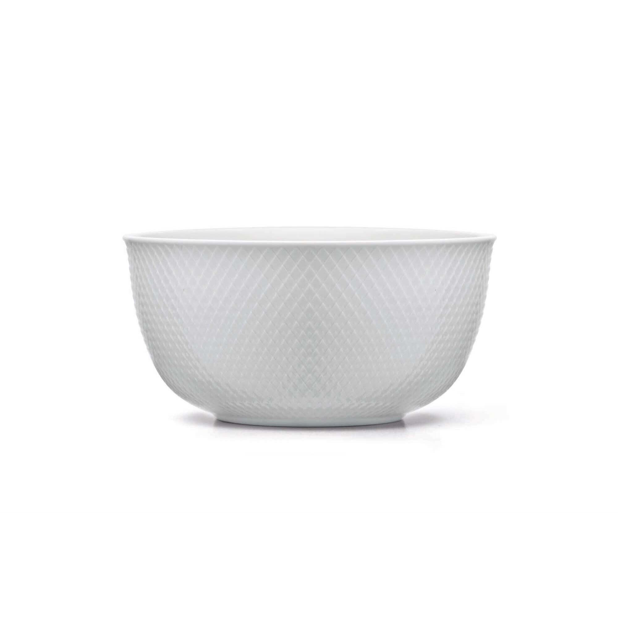 Lyngby Porcelæn - Rhombe serveringsskål 22 cm hvit