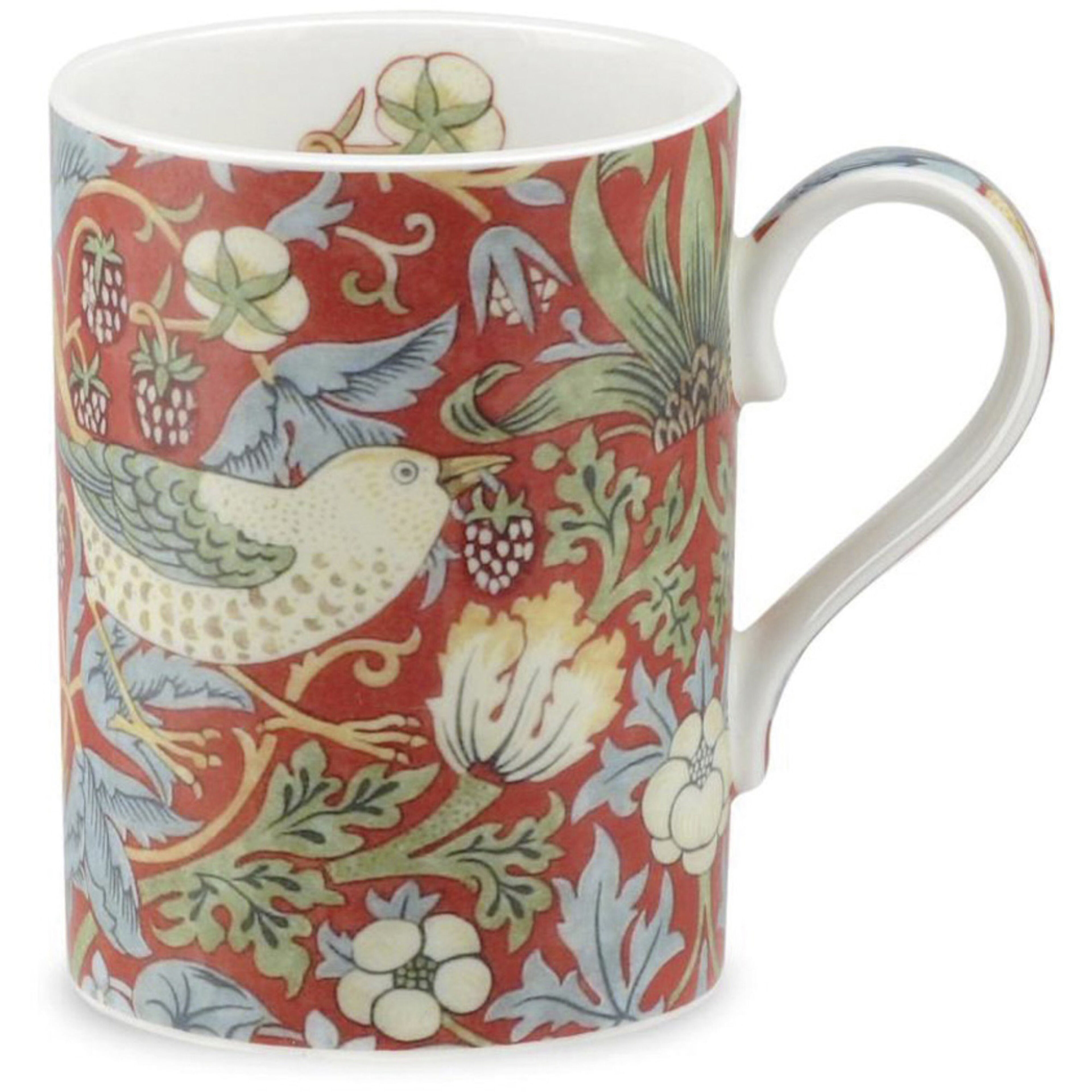 Strawberry Thief Mörkröd Mugg med Öra 35cl