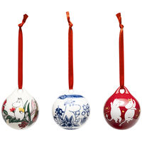 Arabia Mumin Årets julgranskulor 5 cm, 3-pack