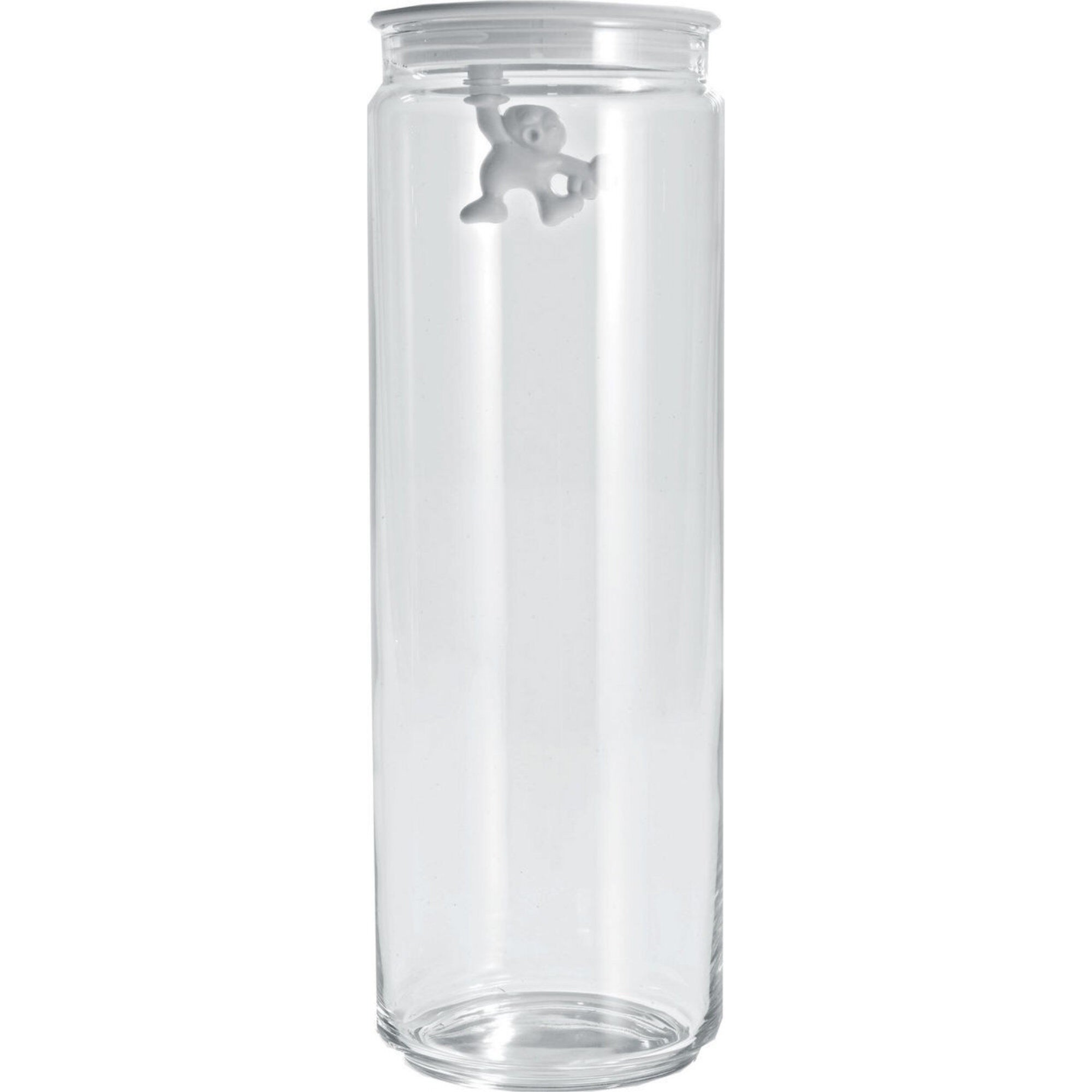 Alessi Gianni glasskrukke med lokk 200 cl 10,5x30,5 cm Hvit