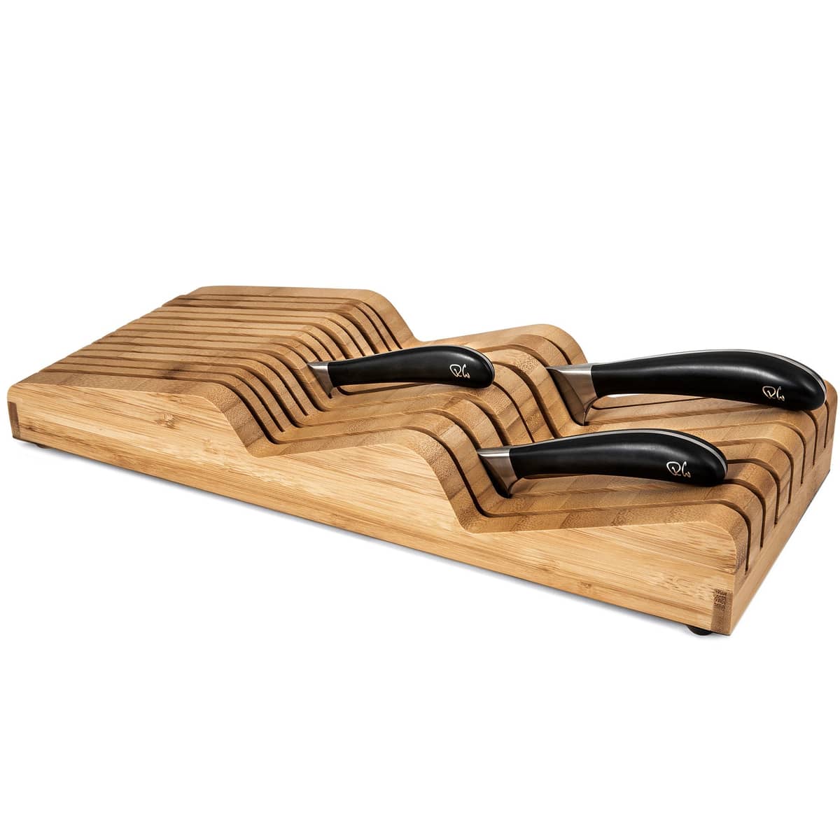 Signature Bamboo Knivblokk For Skuff 3 Kniver