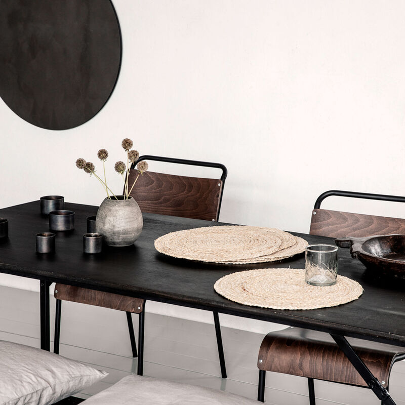 Circle dækkeserviet, natur, 4 stk