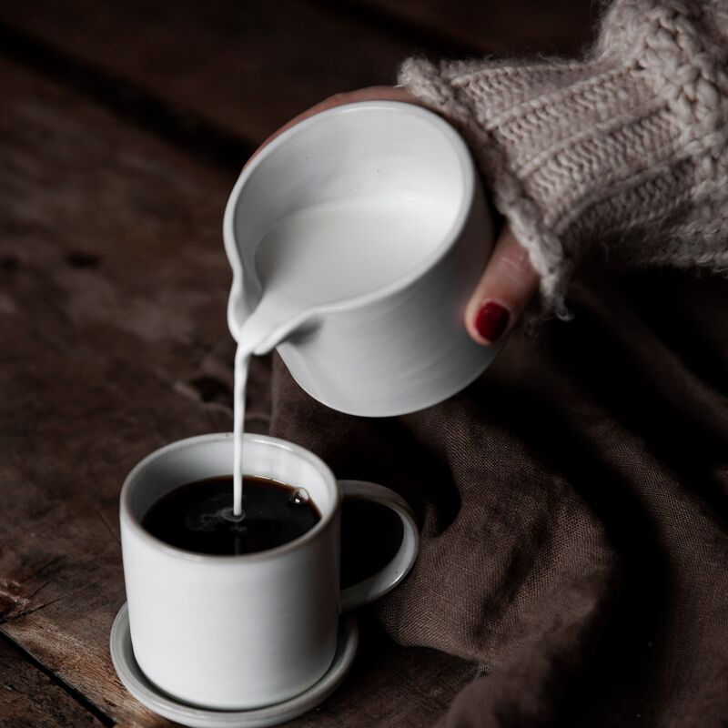 Maitokannu 7 cm, valkoinen