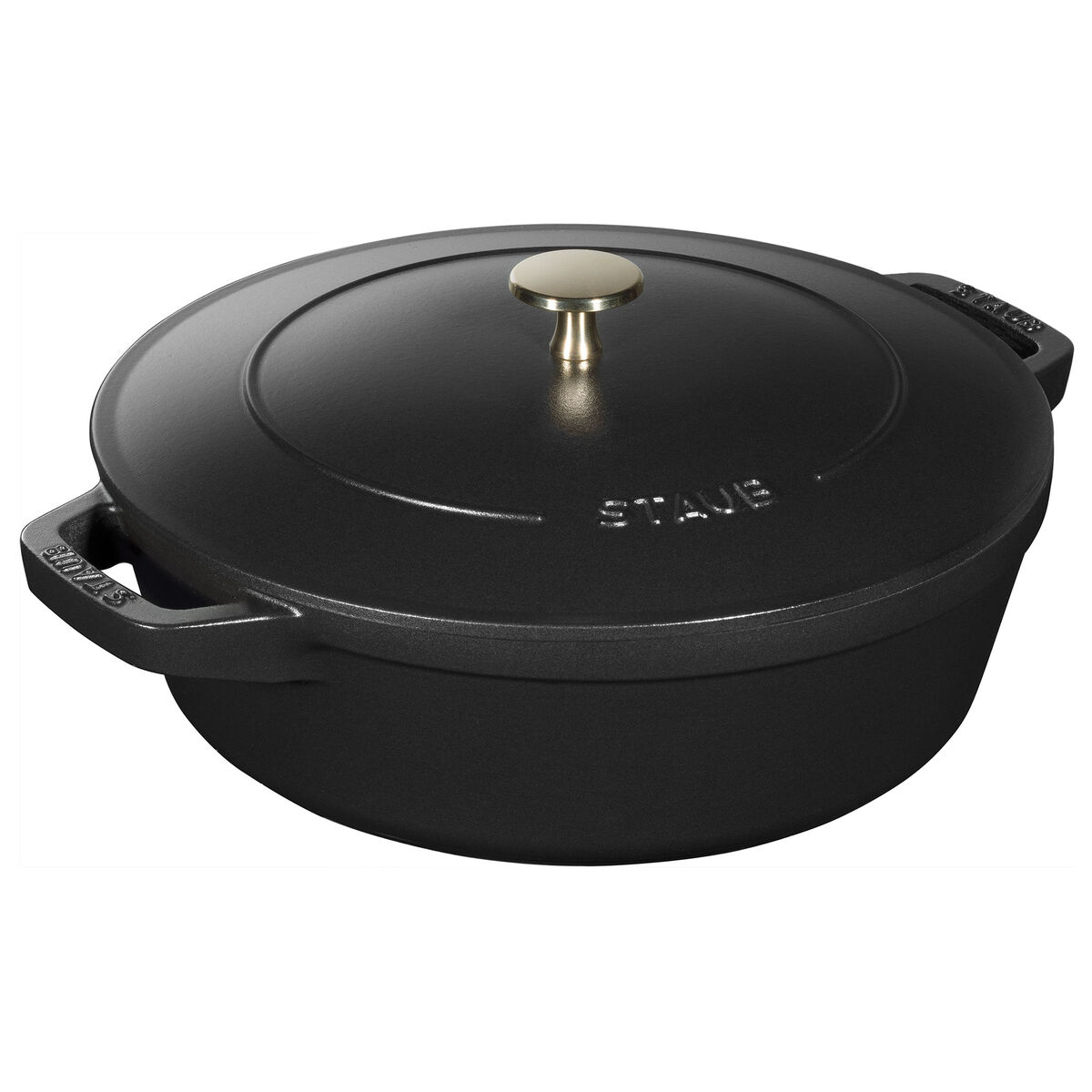 Grytesett i støpejern 24 cm, svart
