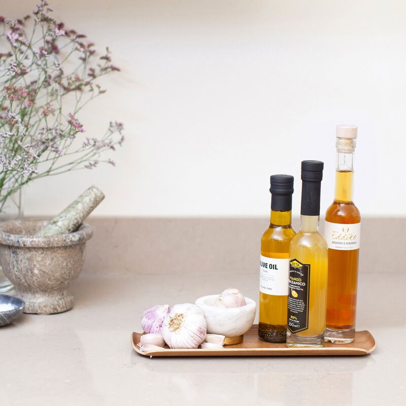 Leaf träbricka, valnötsträ