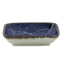 Seigaiha Blue tallerken 9,5 x 7 cm, choku