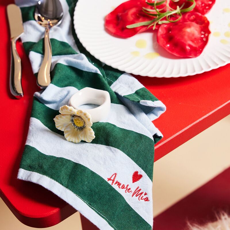 Love serviet 2-pack, grøn/lysblå