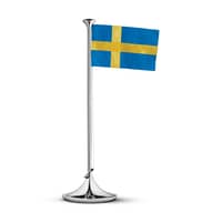 Svensk bordsflagga, rostfritt stål