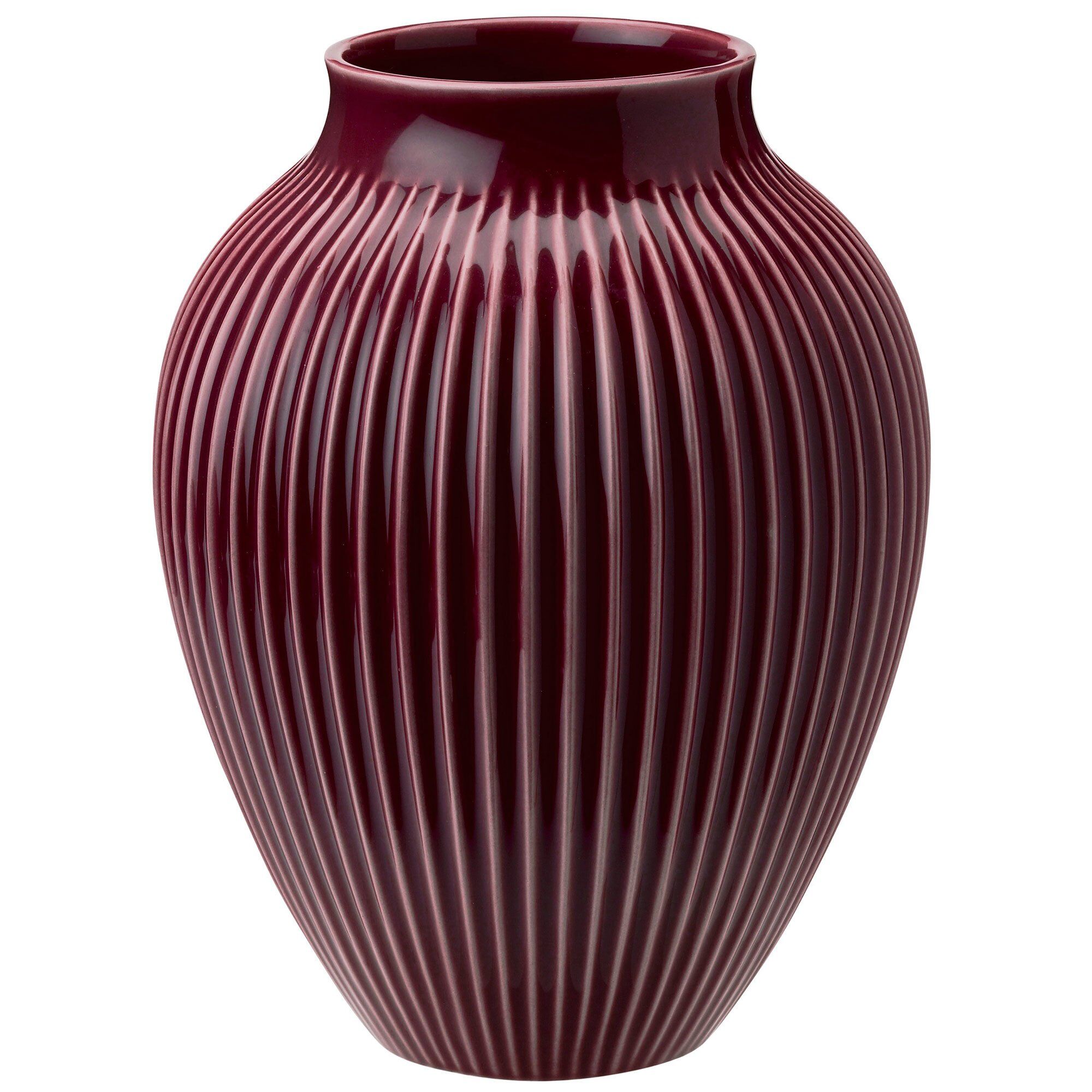 Knabstrup Keramik - Ripple vase 20 cm berry