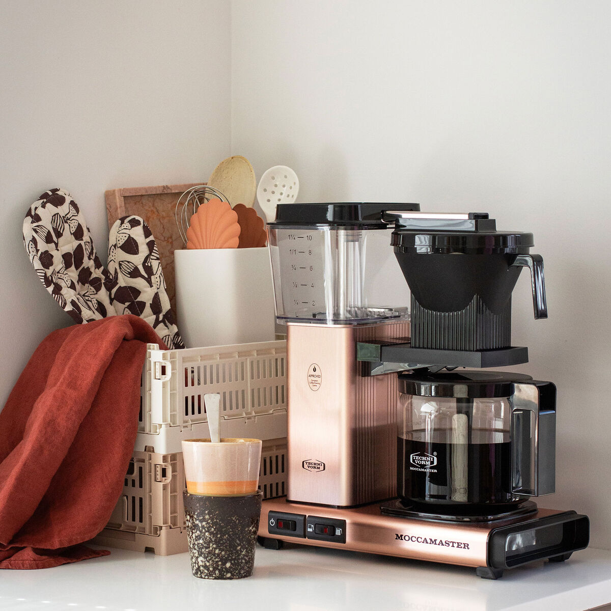 Optio kaffebryggare, roséguld