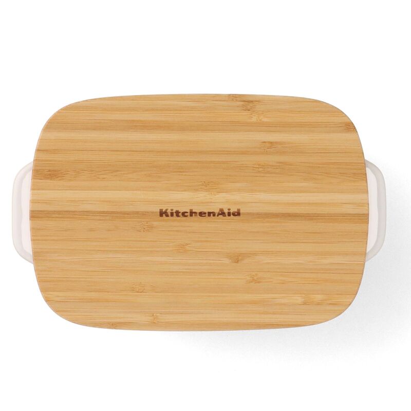 Ugnsform med lock 26x15,5x6,5 cm, creme