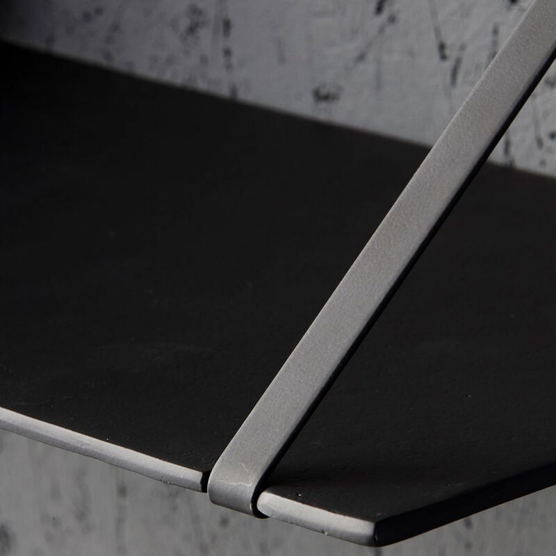 Lemmy hylla med upphäng 70 cm, svart