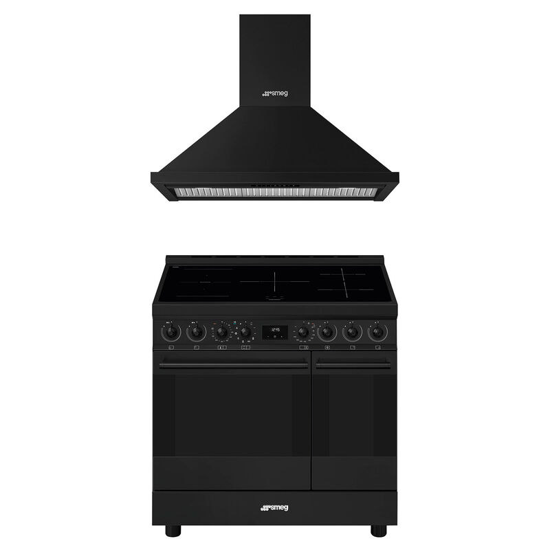 Classic induktioliesi liesituulettimella 90 cm, mattamusta