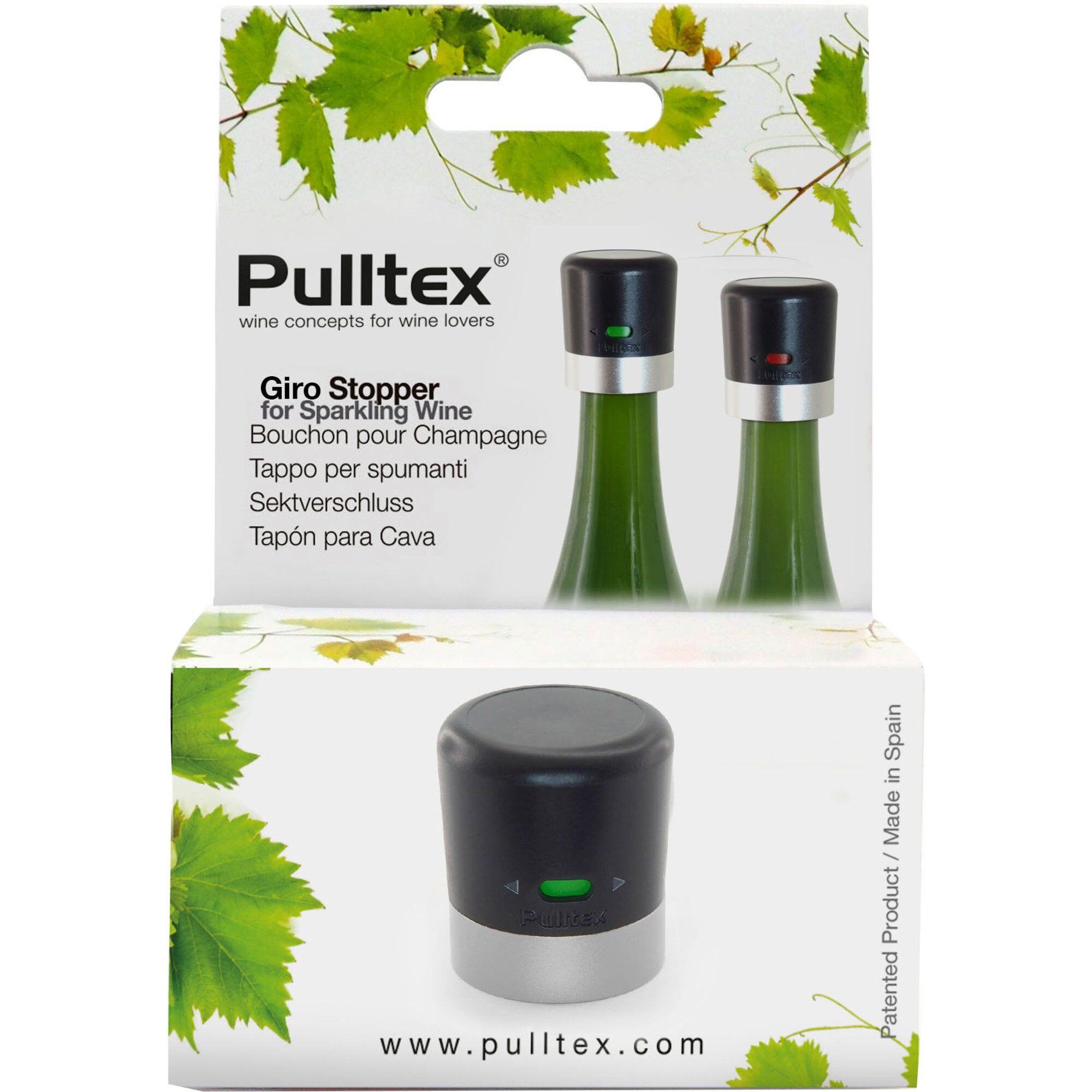 Alternativ bild 1 för Pulltex Giro champagnestoppare, svart