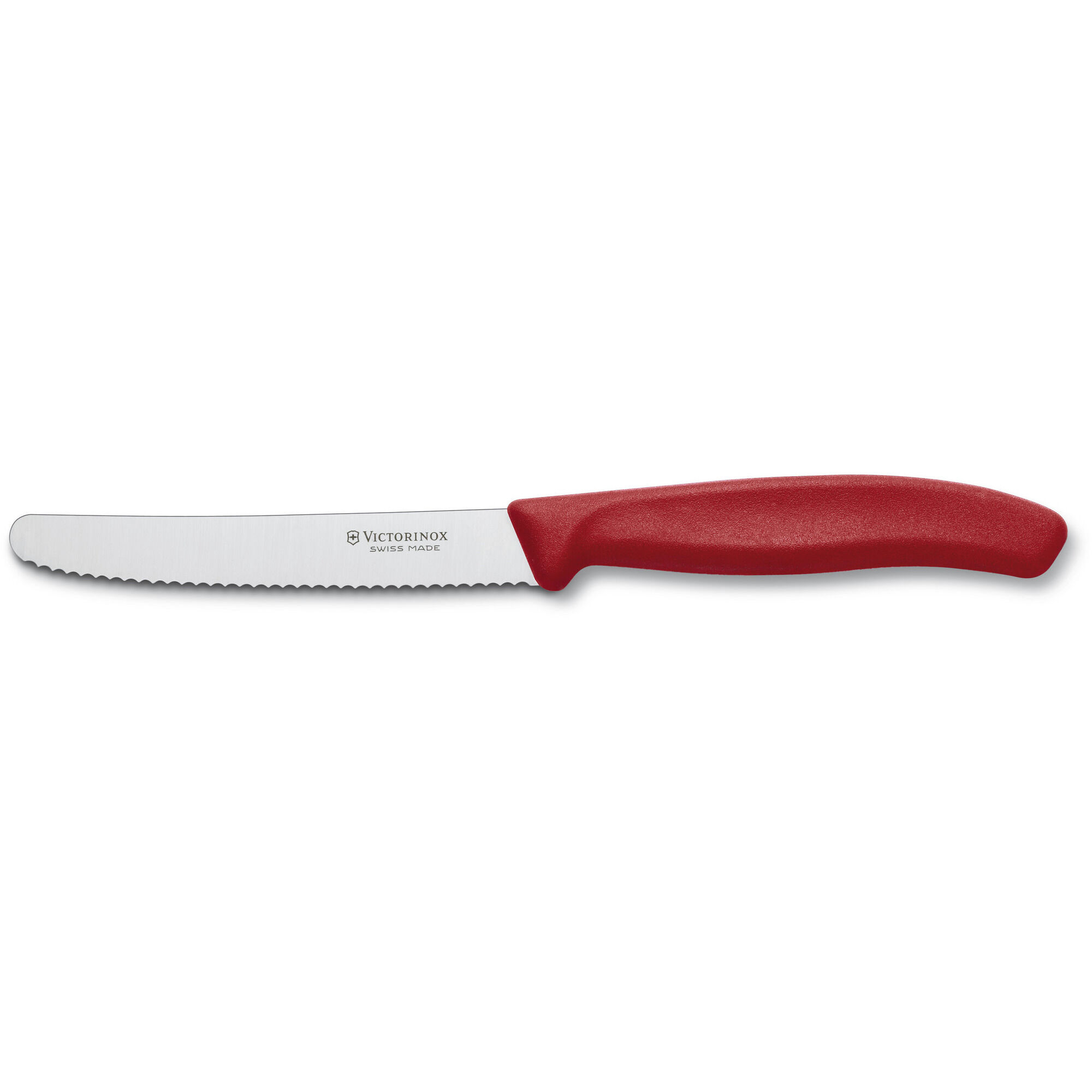 Tomat- og Pølsekniv 11 cm Tagget Rød
