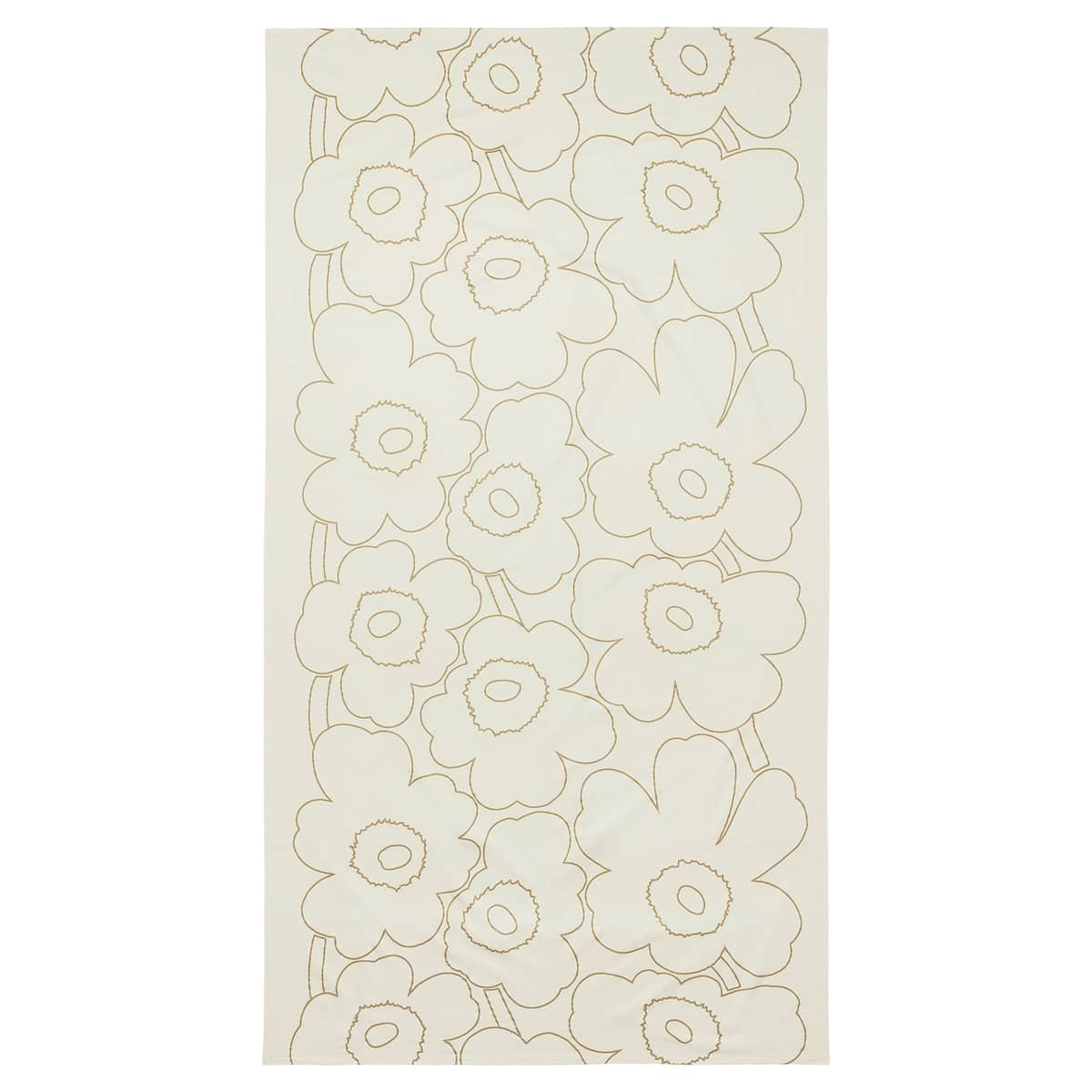 Piirto Unikko pöytäliina 250 x 140 cm, pellava/kulta