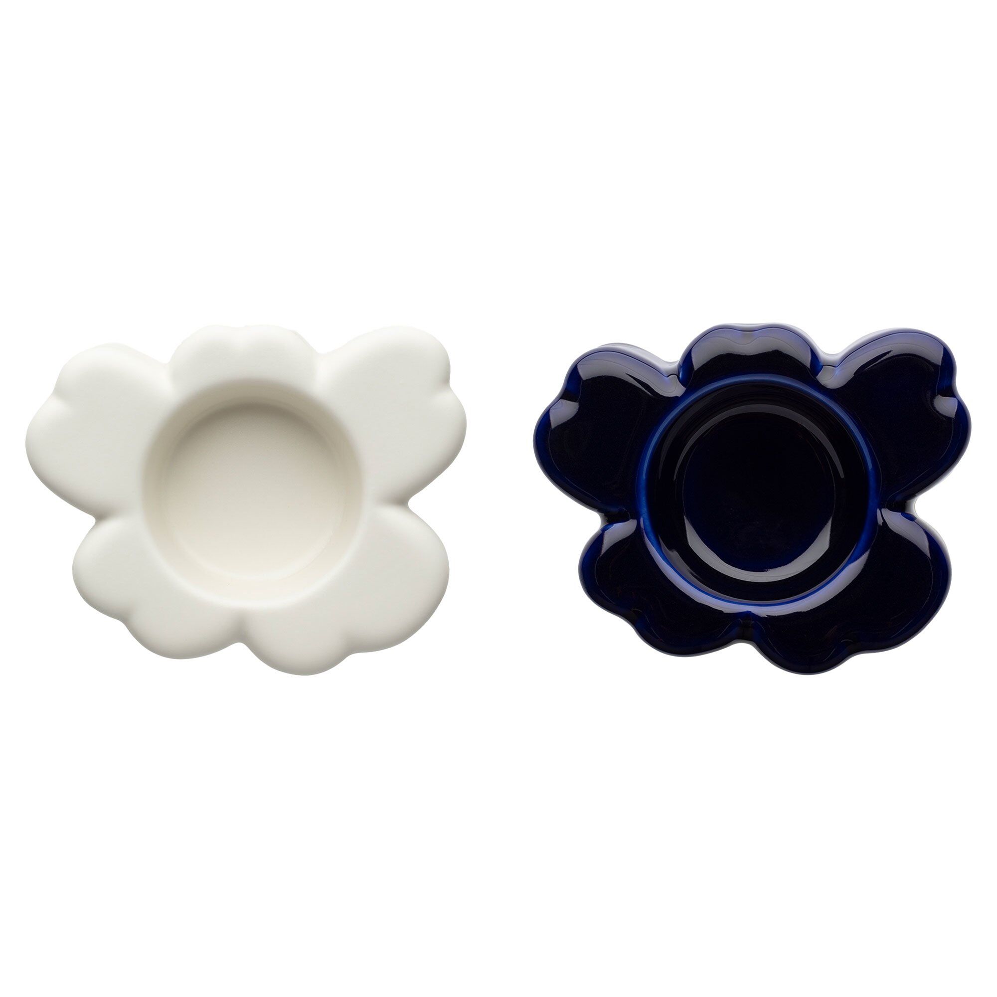 Alternativ bild 1 för Marimekko Unikko Shape värmeljushållare 10x3 cm, matte white