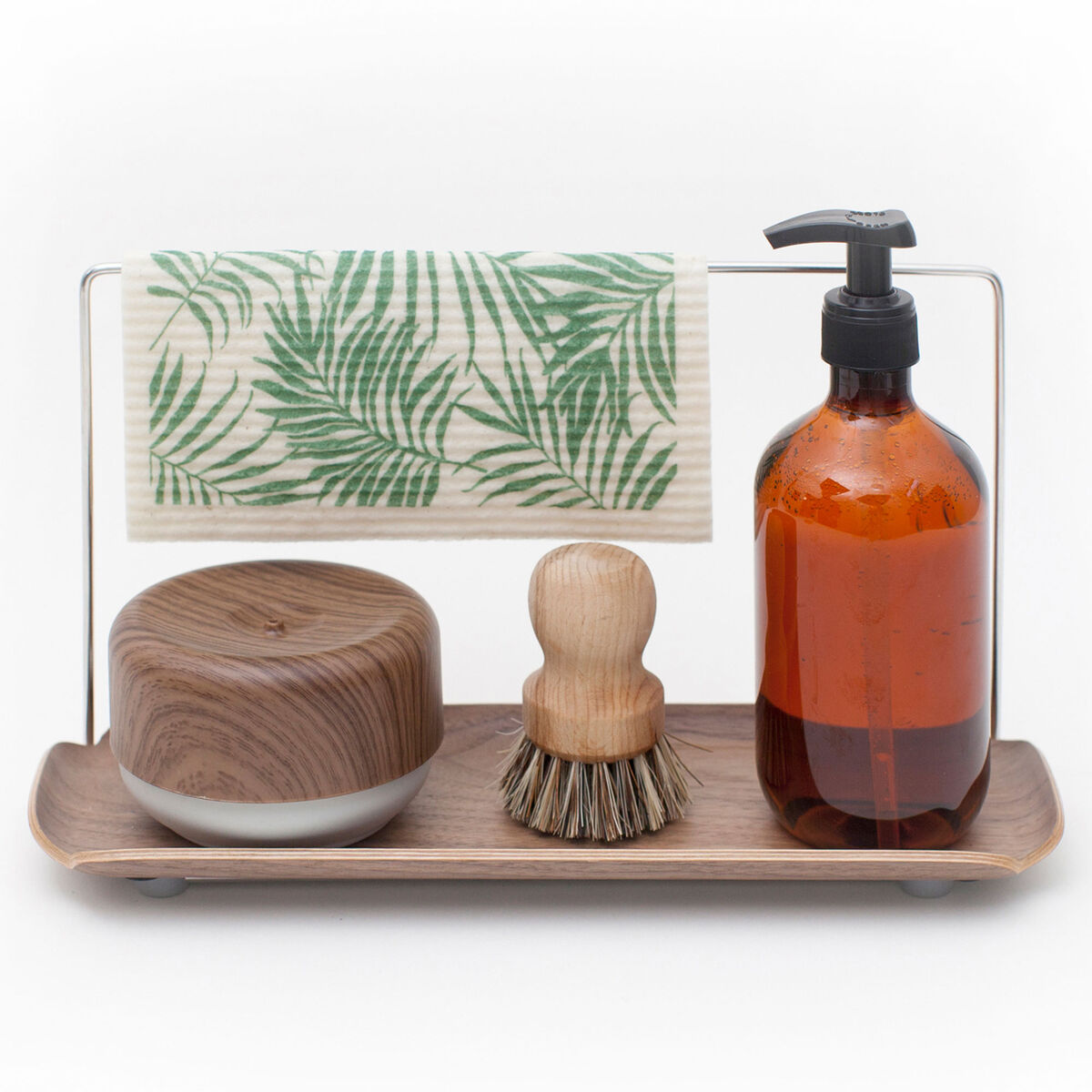 Diskbricka med hängare, valnöt