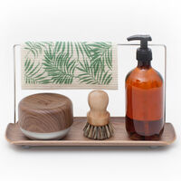 Diskbricka med hängare, valnöt