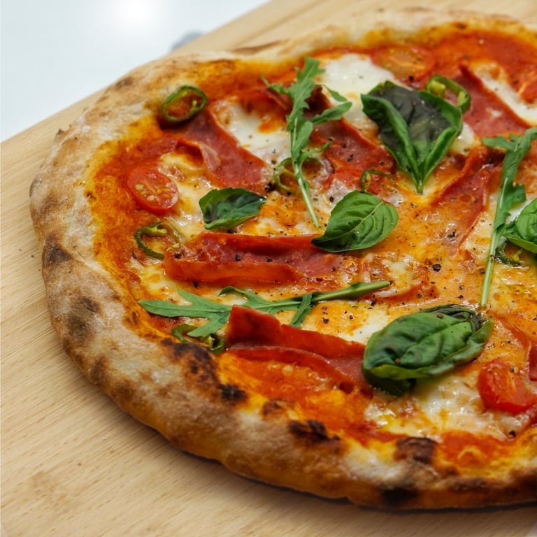 Kvadratisk Pizza/Bakspade Björkträ