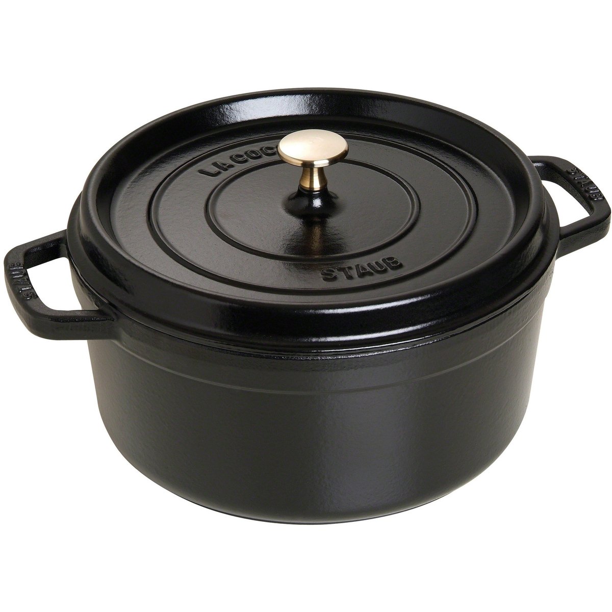 Rund Gryde 26 cm 5,2 liter Sort