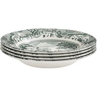 Heritage Green Italian dyb tallerken 23 cm, grøn/hvid