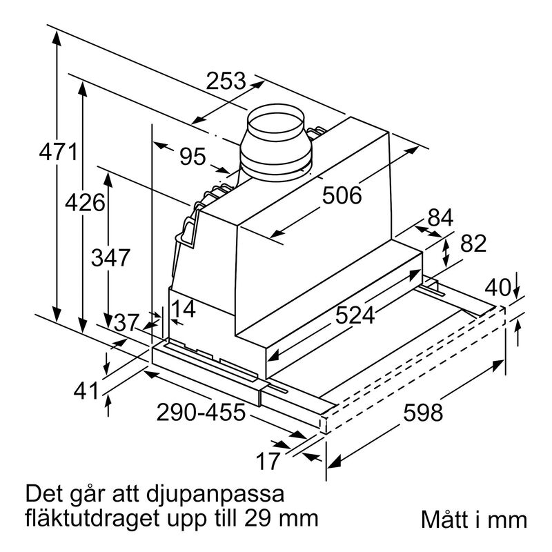 LI67RB531 iQ300 utdragbar köksfläkt, silver