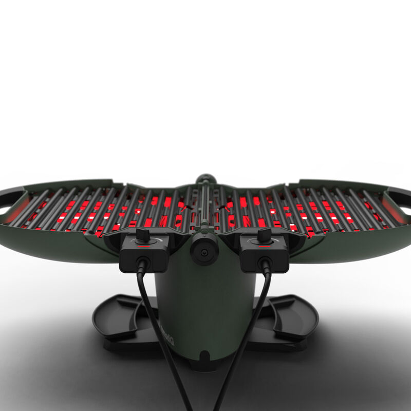 NomadiQ Bærbar elektrisk grill E-BBQ, grønn