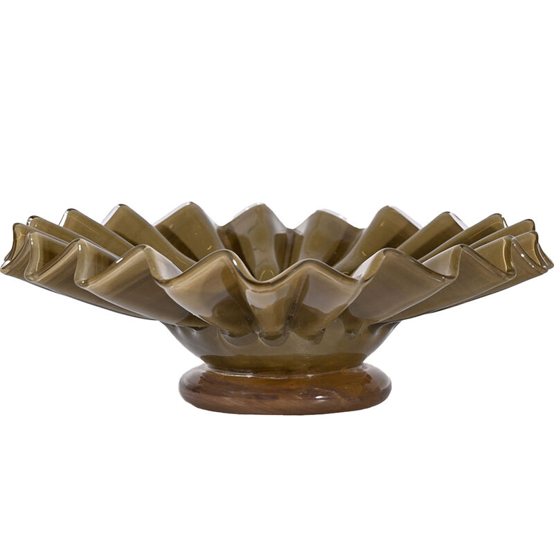 Lori M skål 18 cm, grøn/beige