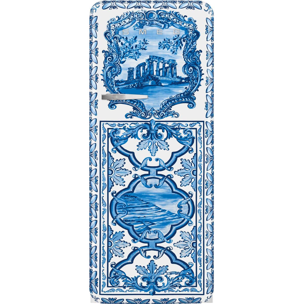 Frittstående kjøleskap Dolce & Gabbana Blu Mediterraneo FAB28RDGME5 153 cm